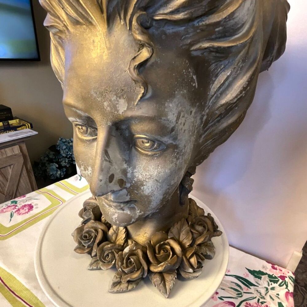 Greek Goddess resin planter woman's head planter stunning must see - Picture 2 of 9